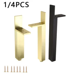 1/4PCS Metal Furniture Leg Replacement Support Aluminium Alloy For Coffe Tea Table Bed Sofa TV Stands Cabinet with Screws