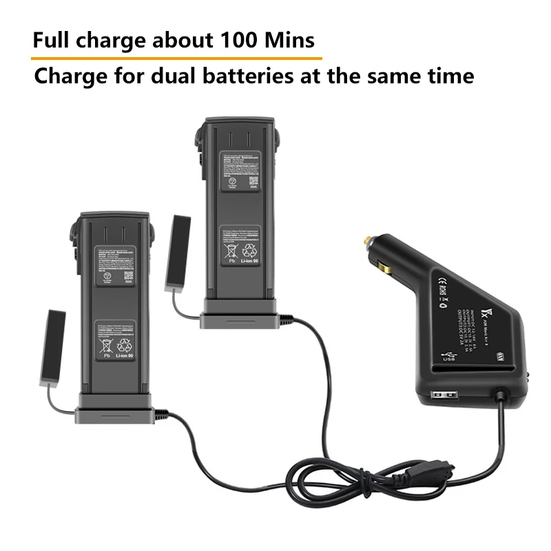 DJI Mavic 3 Car Charger Dual Battery USB Charging Adapter 3in1 for DJI Mavic 3 Drone Remote Controller Charge Accessories