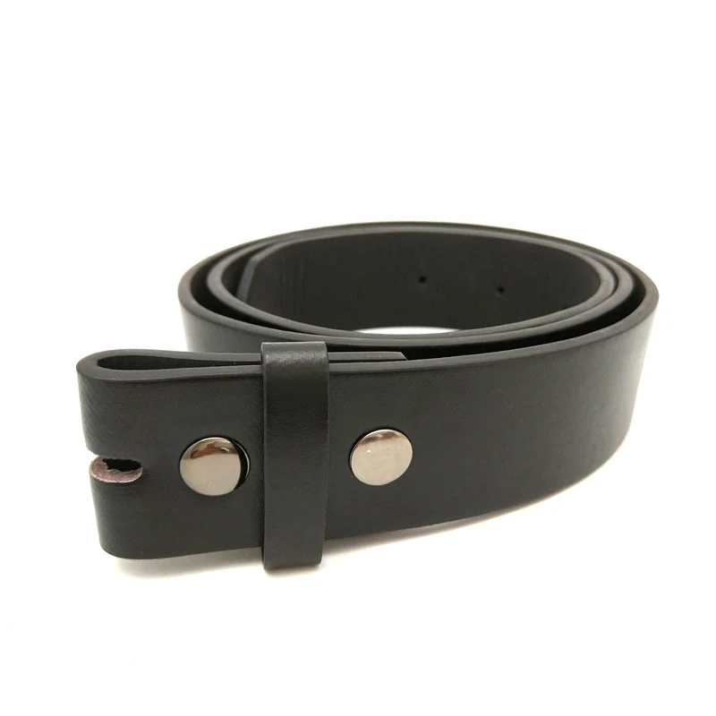 

DIY Belts Accessories Black PU leather belt without buckle for Men 105 to 130cm Length 3.8cm width