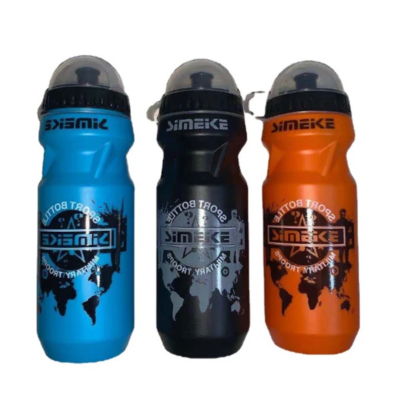 New Mountain Bike Cycling Sports Water Bottle 650ml Plastic Bottle  Dust Cover Design Outdoor Supplies Riding Equipment