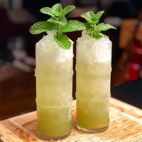 대나무 모양 유리 콜린스 주스 안경 세트, 4 개, 475ml