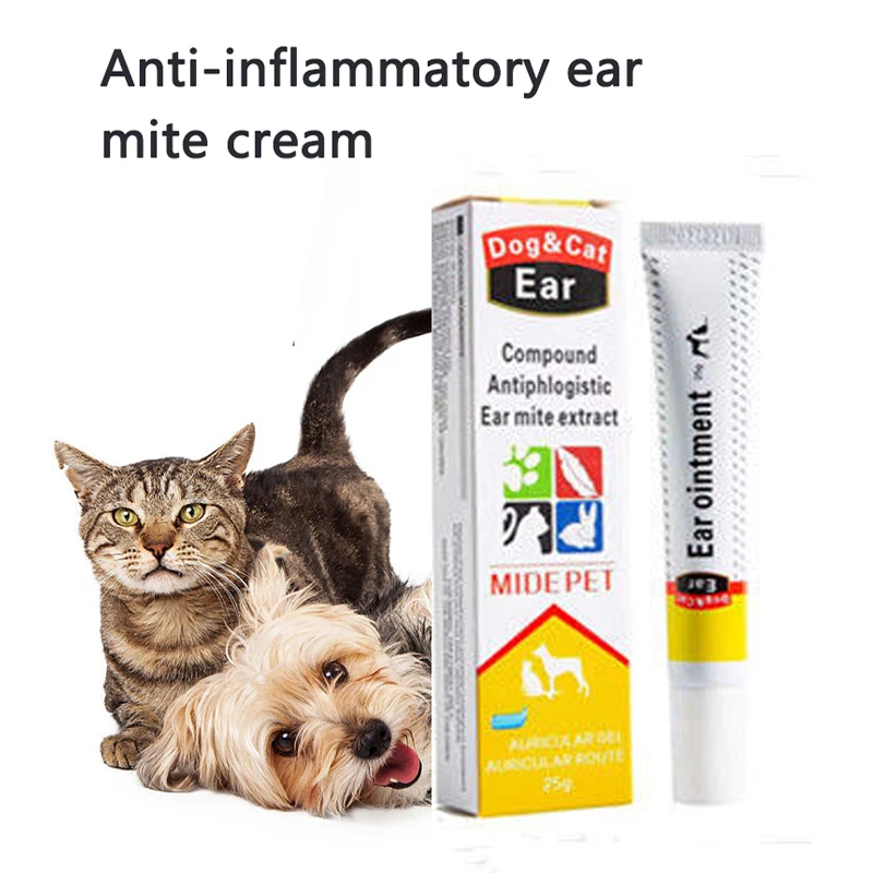 

Cat ear mite ointment pet dog ear inflammation cleaning ear skin civet use to remove ear mites ear drops ear oil ear wash