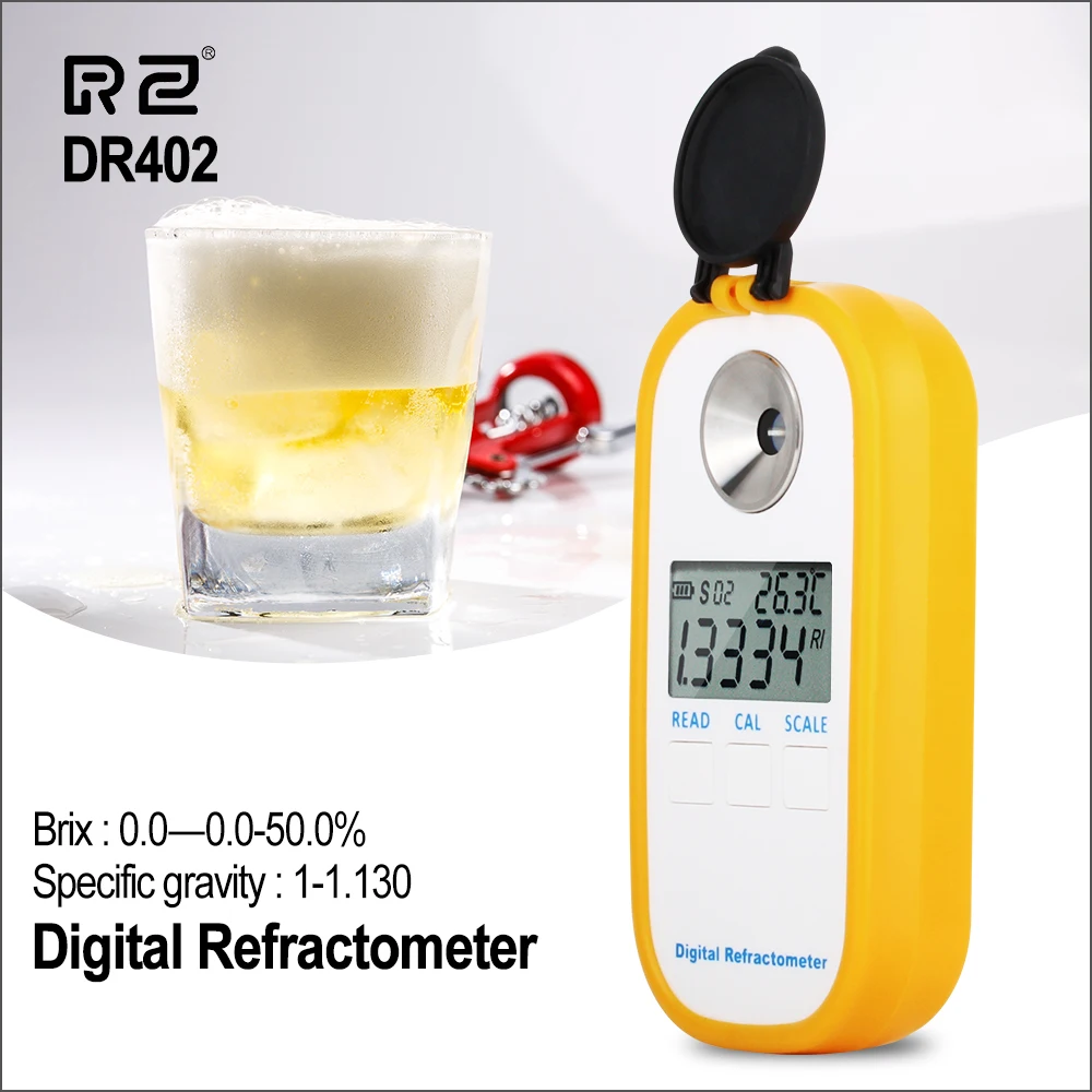 digital beer refratometro wort hidrometro brix 50 medidor de concentracao eletronico wine alcohol tester rz 01