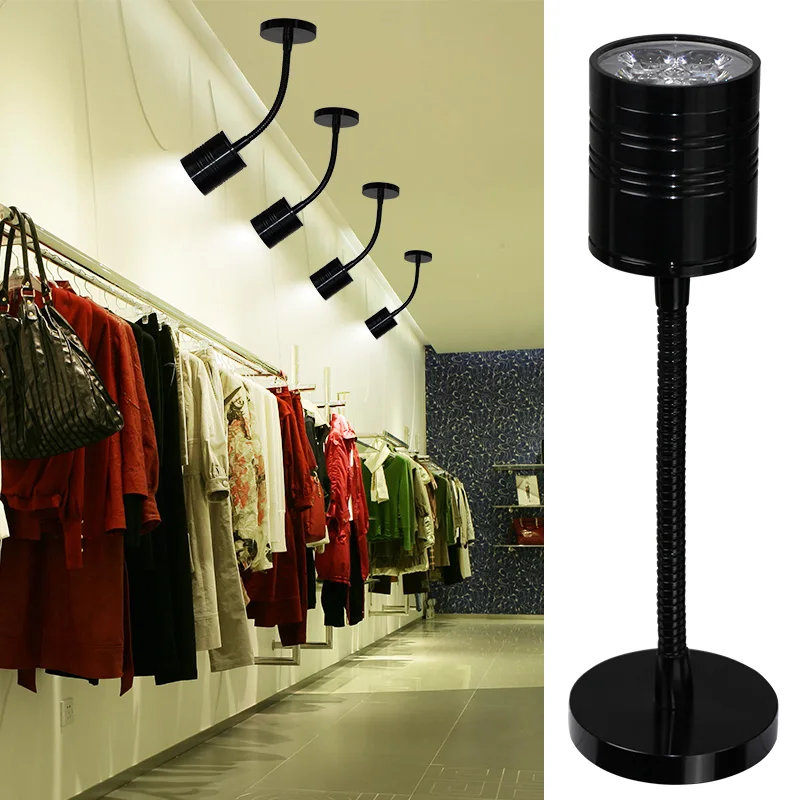 Modern LED Wall Lamp 220V Flexible Arm Light Lamp 12V DC 5W Bedside Reading Light Study Painting Spot Lighting Flexible Hose 20