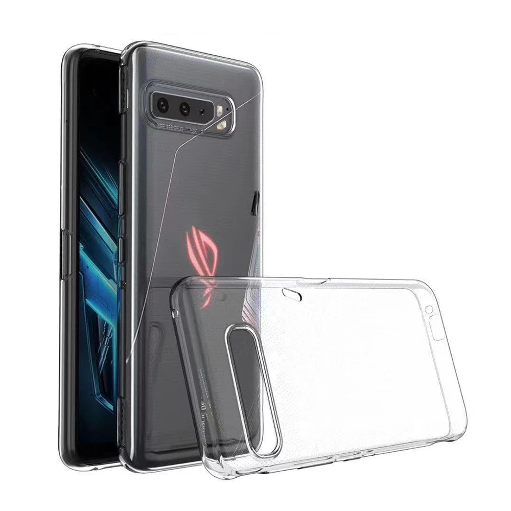 High Quality Clear Phone Case for ASUS Rog Phone 3 ZS661KS Camera Protective Soft TPU Transparent Back Cover Rog3 Phone3 Fundas