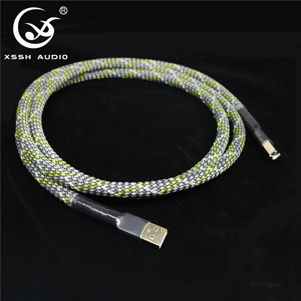 

XSSH YIVO DIY OEM ODM OTG Date Digtal USB2.0 USB3.0 Wires Audio DIY Copper Gold Plated USB A to USB B Extension Cable Cord Line