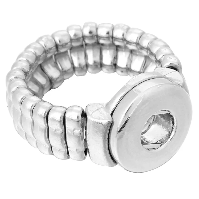 Fashion Snap Jewelry Metal Interchangeable Snap Ring Fit Mini 12mm Snap Button Rings For Women Jewelry