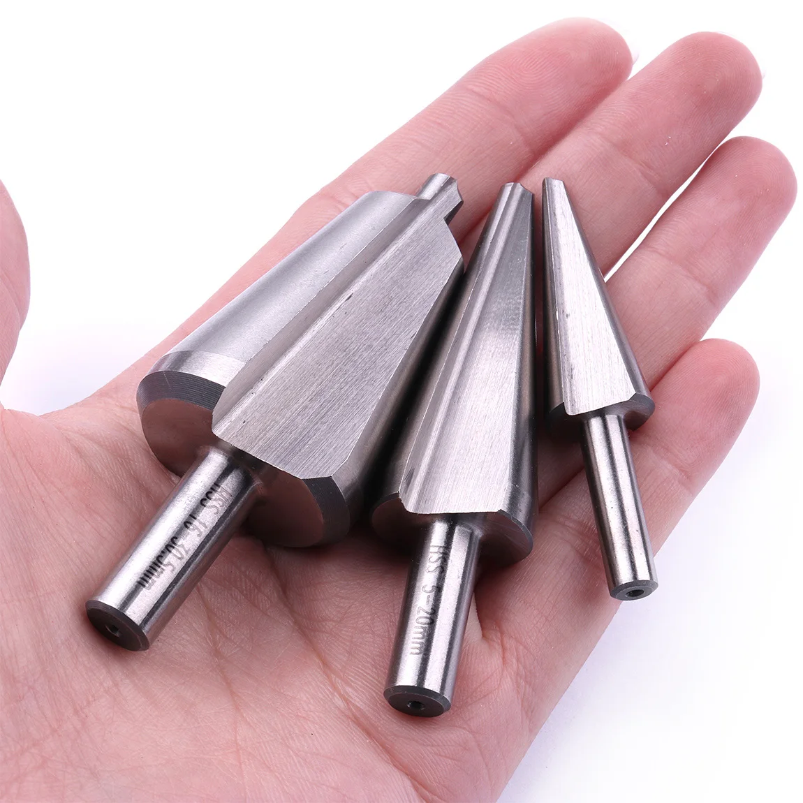 3PCS Umbrella Chamfer Drill Bit Steel Wooden Thin Iron Plate Hole Cut Chamfering Drilling For 6mm,8mm,10mm Shank Drilling