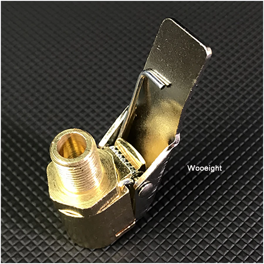 Wooeight 1Pc 8mm Car Truck Auto Brass Tyre Wheel Tire Air Chuck Inflator Pump Valve Clip Clamp Connector Adapter Brass Clamp