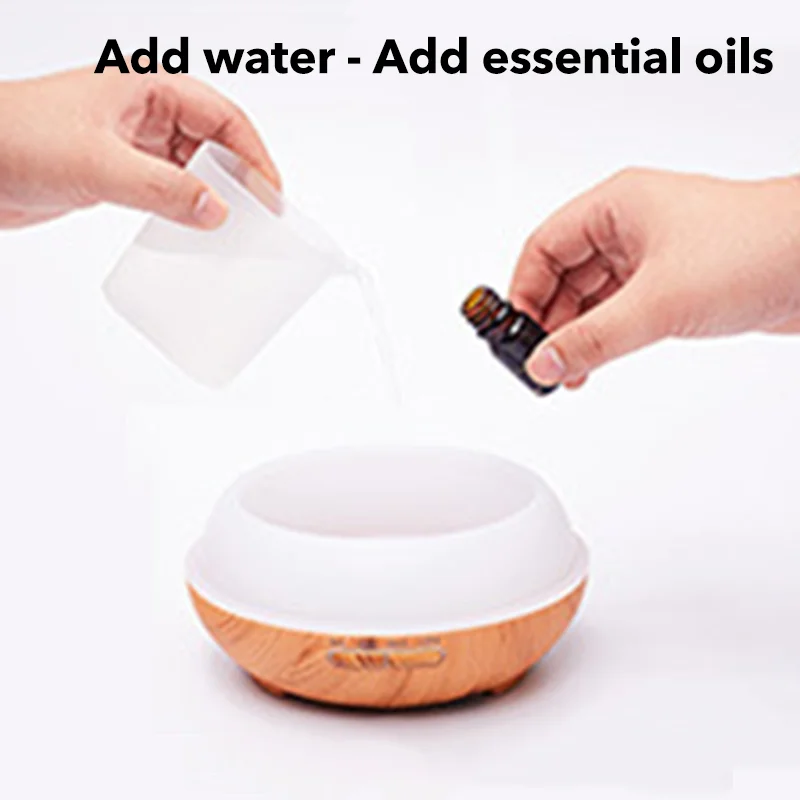 550ml Onion Head Wood Grain Aroma Diffuser for Household Mute Humidification Colorful Wood Grain Humidifier