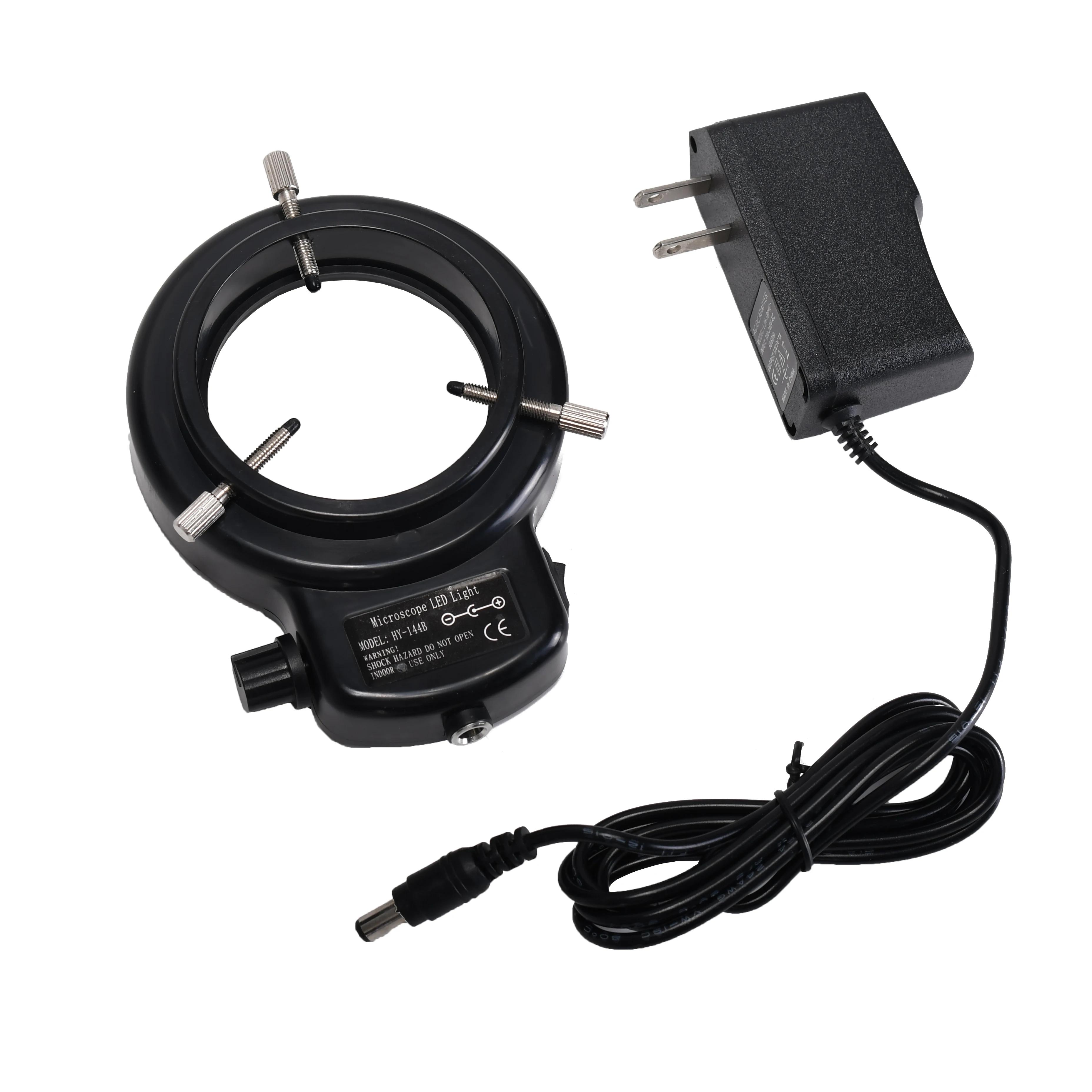 New Adjustable 144 LED Bulb Microscope Ring Light Illuminator Portable Bright Lamp with Adapter for Digital Stereo Microscope