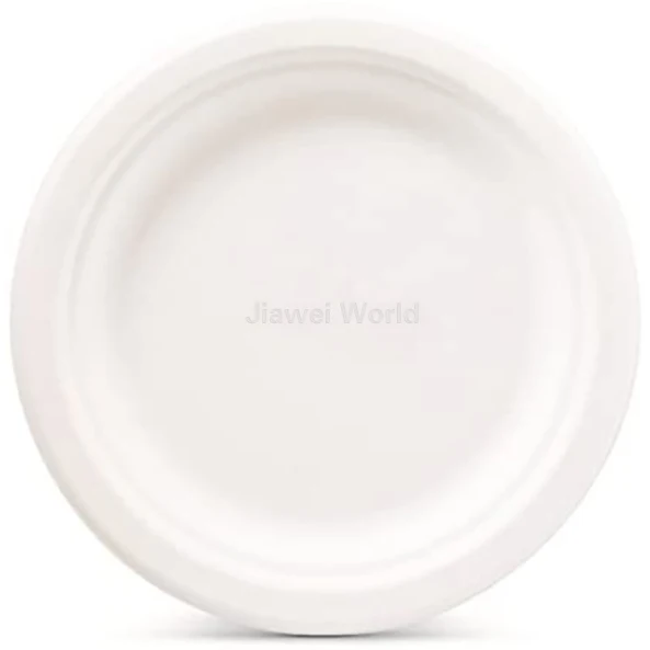 Jiawei World Dessert plates Classic White, Round Appetizer and Dessert Plates, 6.75 Inches, 10 Count，Microwave safe;