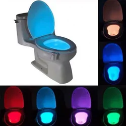 PIR Motion Sensor Toilet  Night Light 8 Colors Waterproof Backlight For Toilet Bowl LED Luminaria Lamp WC Toilet Light bathroom