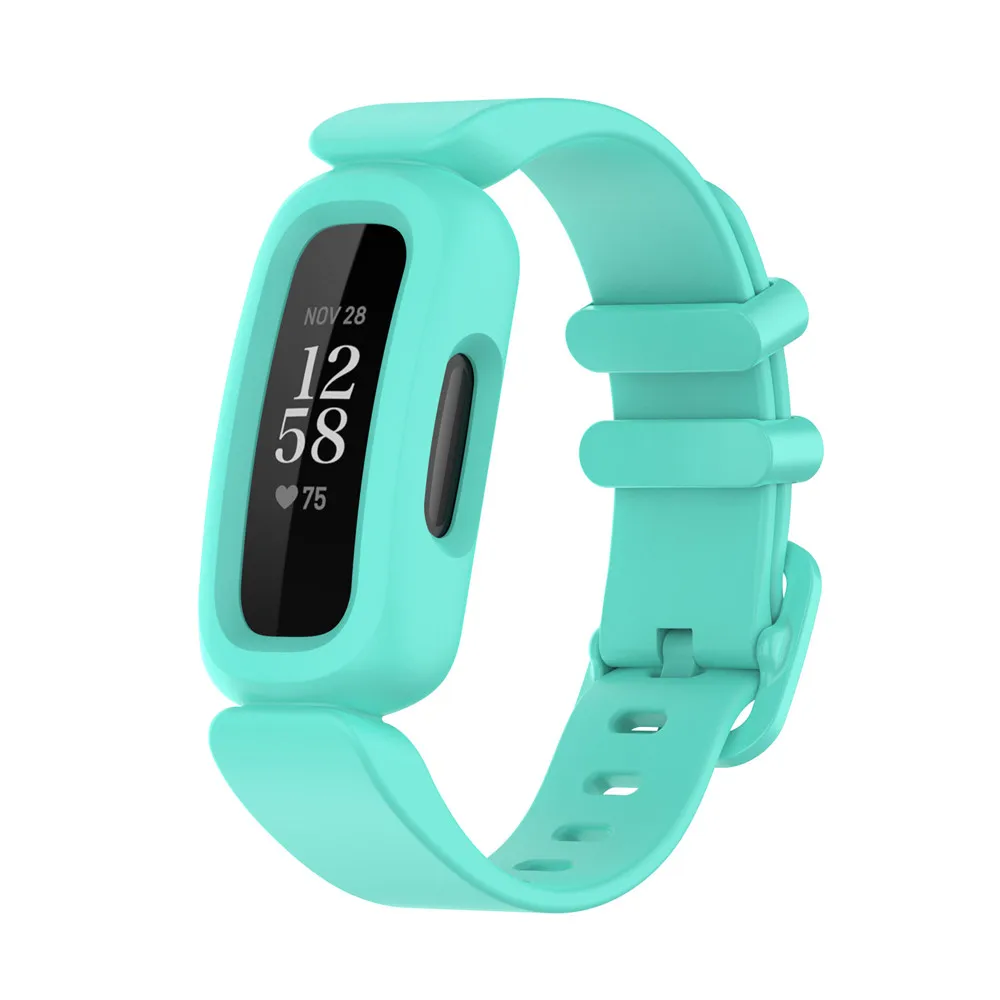 Behua pulseira de silicone para fitbit ace3 inteligente pulseira de substituição banda de relógio para fitbit inspire 2 pulseira com caso acessórios