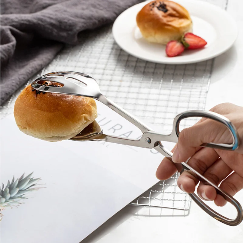 Buffet Tongs Stainless Steel Buffet Party Catering Serving Tongs Food Serving Cake Salad Bread Tongs Kitchen Baking Tools Clip