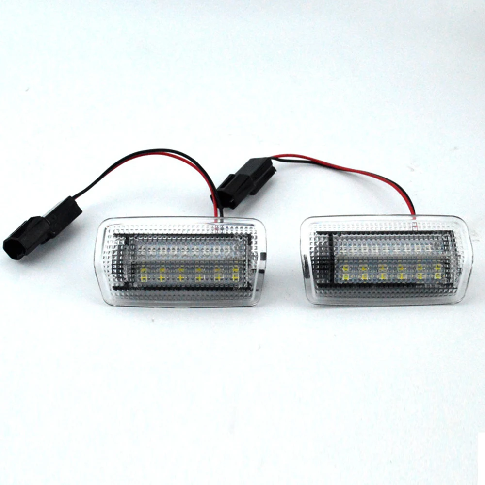 Led باب المجاملة مصابيح كهربائية أبيض/أحمر لتويوتا لاند كروزر 200 سلسلة 150 سلسلة برادو MK4 J150 لكزس ES240 IS250 RX350