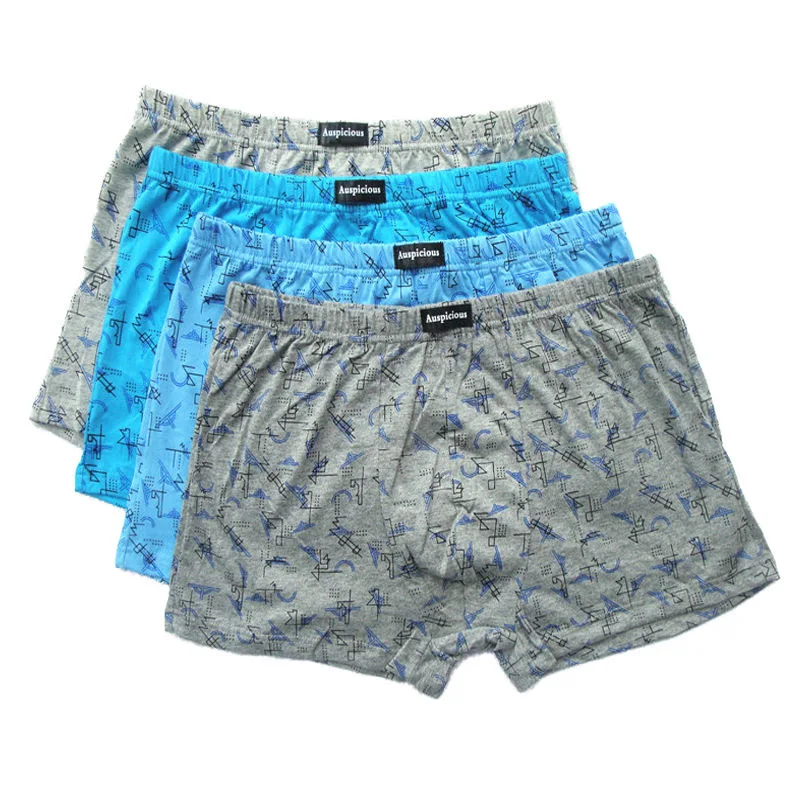 5Pcs/Lot 6XL 5XL Boxer Men Underwear 100%Cotton Shorts Boxer Elastic band Underpants Man Short Breathable Solid Flexible