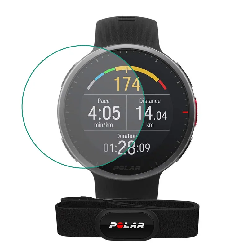 Smartwatch szkło hartowane przezroczysta folia ochronna do zegarka sportowego POLAR Vantage V2 wyświetlacz LCD pełna osłona ekranu