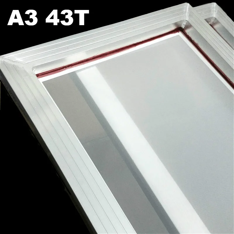 1Pc A3 Screen Printing Aluminum Frame 31X41Cm with White 43T Silk Print Polyester Mesh for High-Precision Printed Circuit Boa