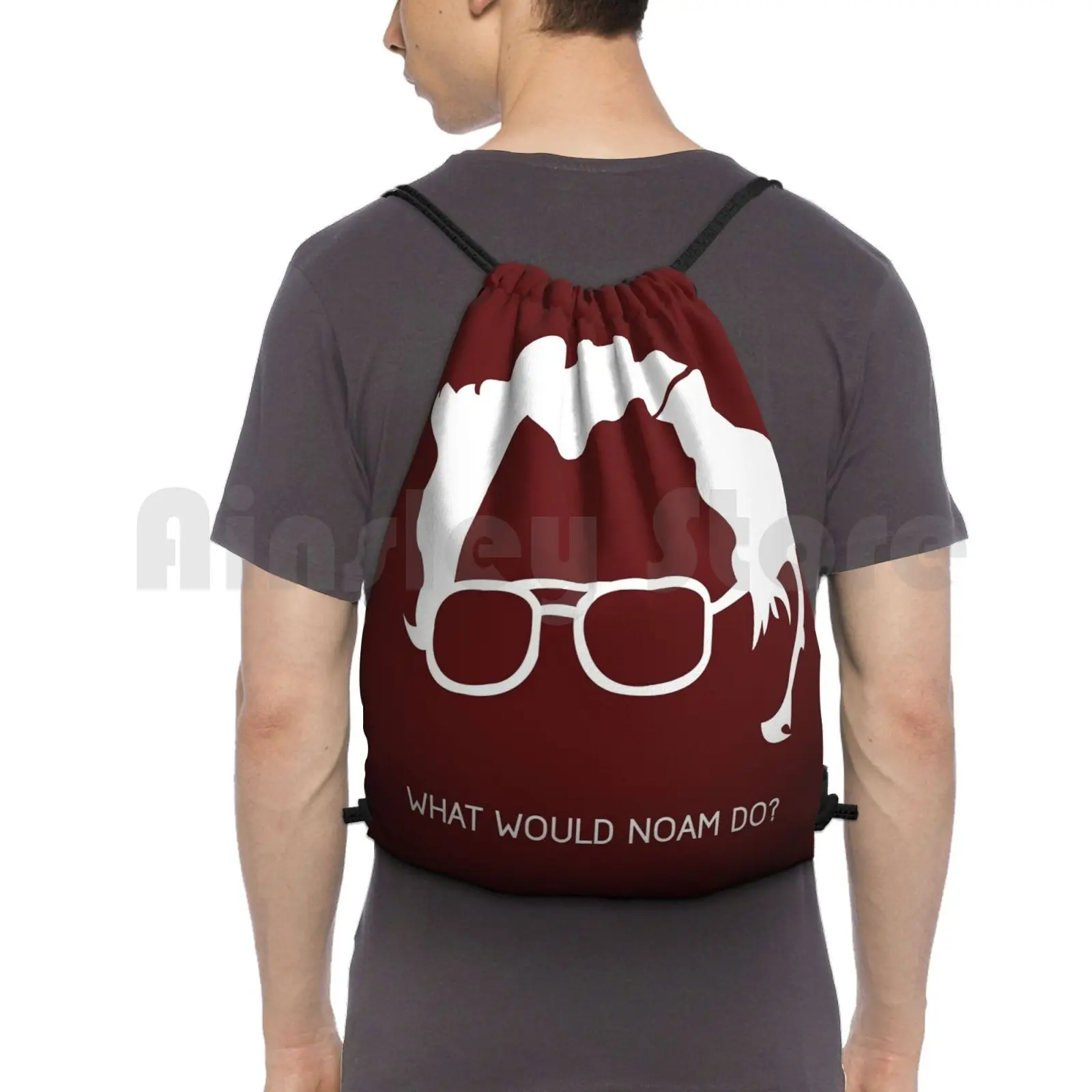 

Noam Chomsky Backpack Drawstring Bags Gym Bag Waterproof Noam Chomsky Noam Chomsky Funny Geeky Science Thinkers