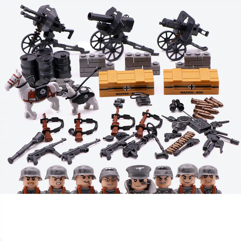 Military Special Forces Soldiers Bricks Figures SWAT Guns Weapons Compatible Armed Building Blocks Kids Toys