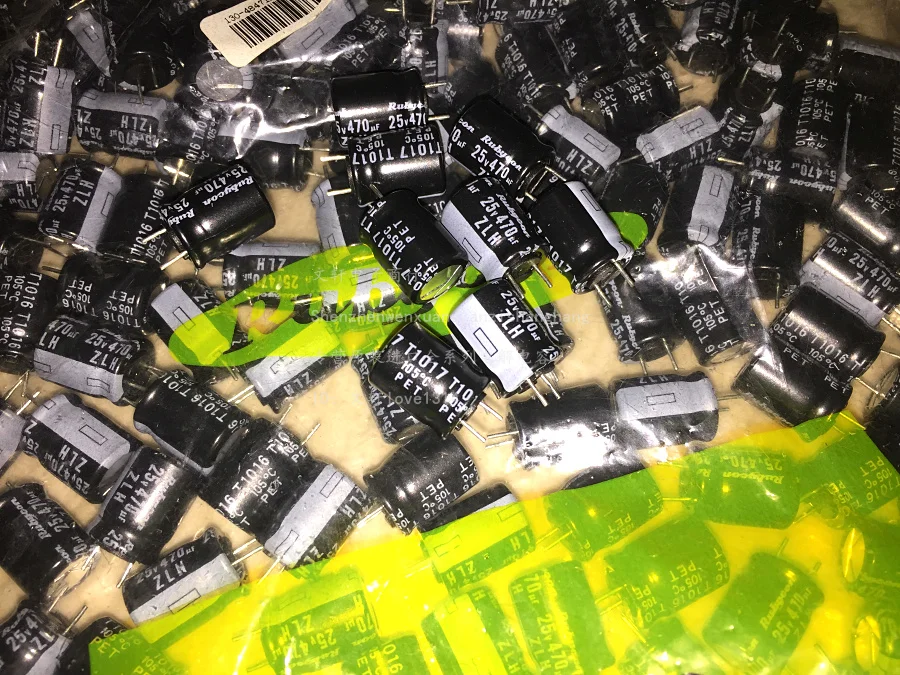 2024 NEW 10pcs Bolsa Capacitor Japan Rubycon 25v470uf 10x12.5 Zlh Series Of High-frequency Low-impedance 470uf/25v