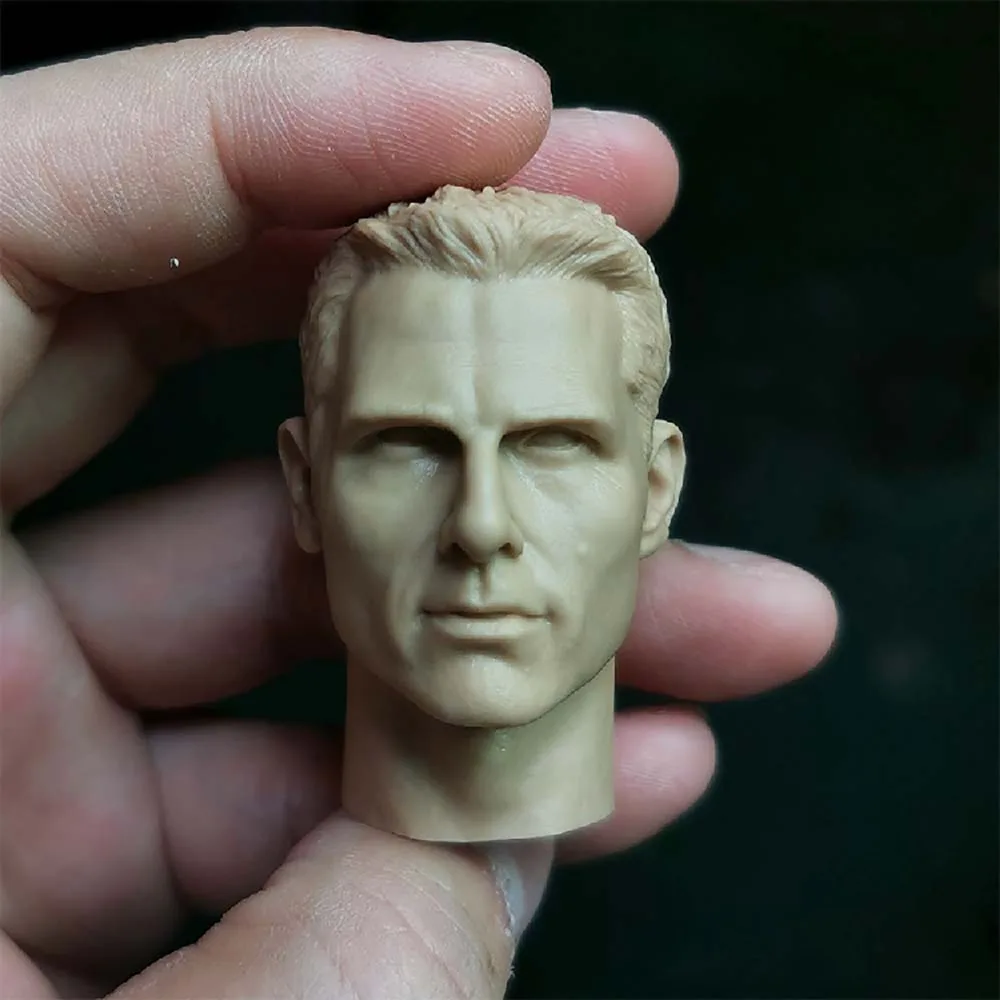 

Tom Cruise DIY Unpainted Head Carving White Modle 1/6 Scale Male Head Sculpt For 12'' Action Figure Toys Doll