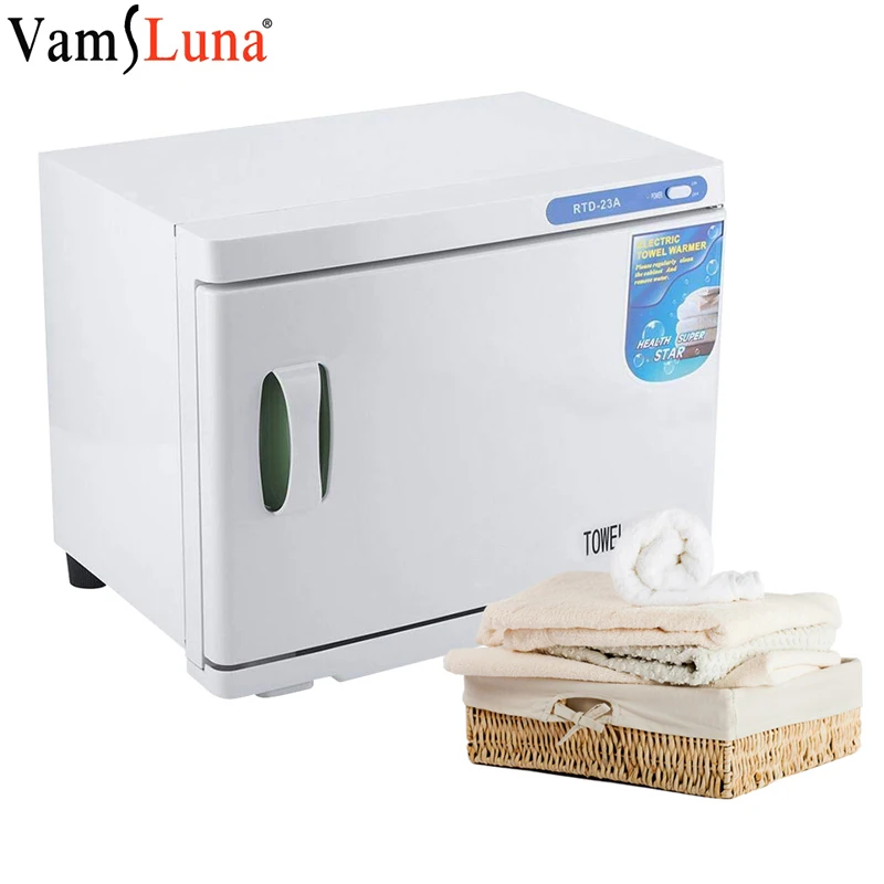 23L Towel Warmer Cabinet Disinfection Large Sterilizer Heater Box With UV Light For Spa Beauty Salon Nails Tools Sterilization