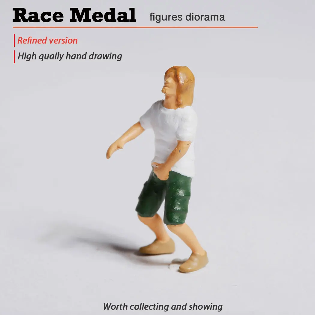 RM1:87 Scale Resin Character Model Shy Male Partner Matching Doll Present Gift Prop Macro Sand Table Static Hand