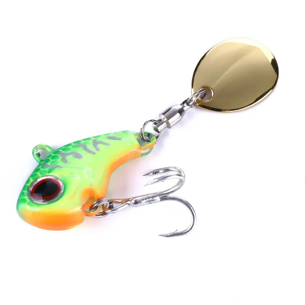 DNDYUJU Fishing Lures Wobble Rotating Metal VIB Vibration Bait 9g 2.5cm For Pike Bass Trout Treble Hook Artificial Hard Baits