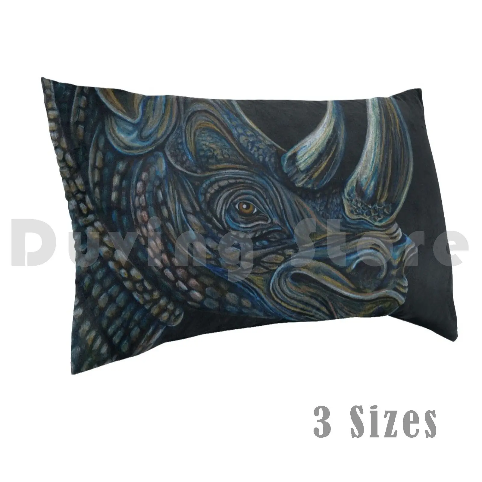 

Rhino-Unicorns Are Real! pillow Case 20 * 30 Inch Rino Rhino Wendyfranzart Wendy Franz Wendy Franz Art