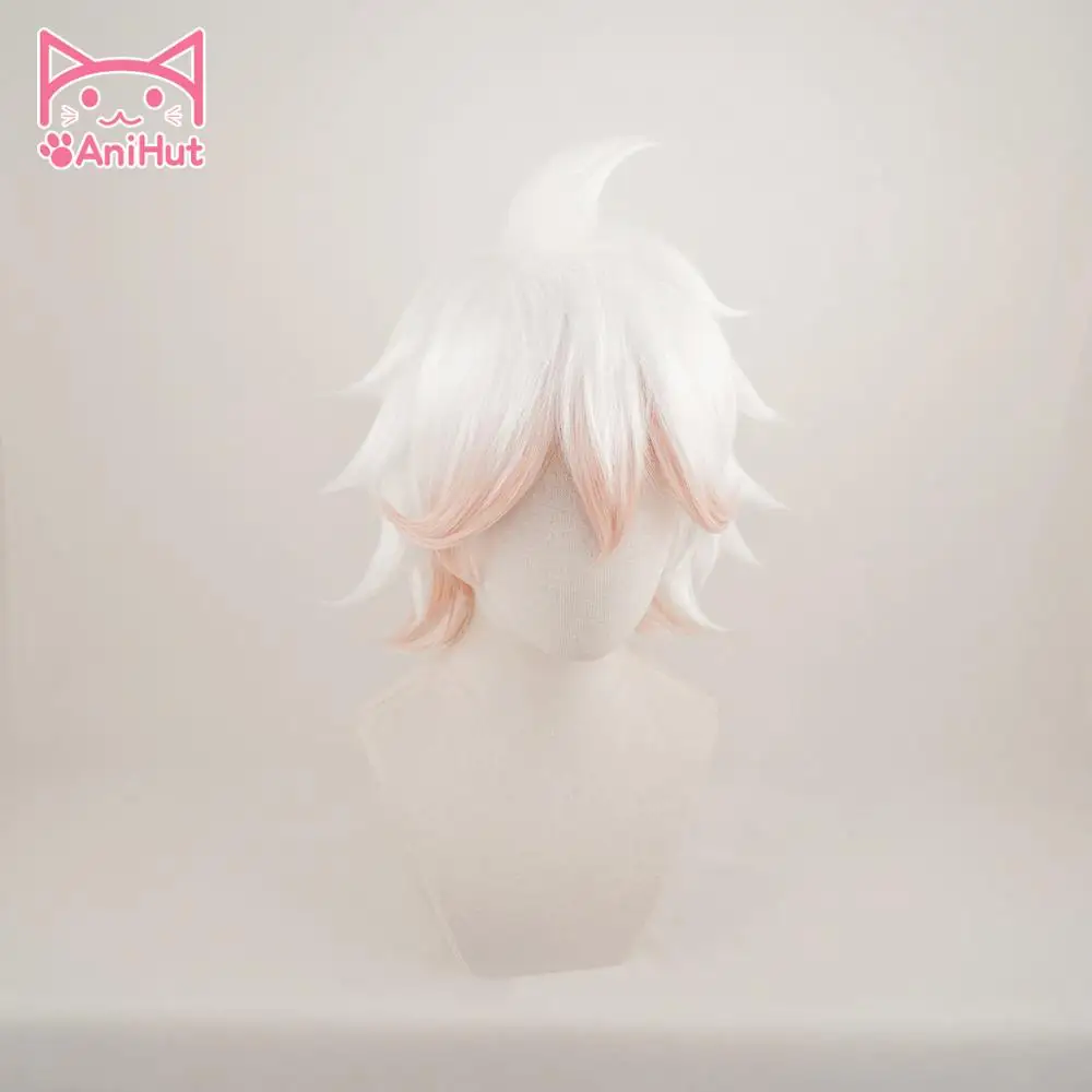 Cosplay Wig Komaeda Nagito Danganronpa Cosplay Wig Anime AniHut Cosplay Hair Synthetic Heat Resistant Hair