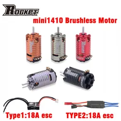 ROCKET MINI 1410 2500KV 3500KV 5500KV 7500KV 9500KV Motor sem escova 18A ESC para Kyosho Mr03 Pro Atomic DRZ 1/24 1/28 1/32 Carro RC