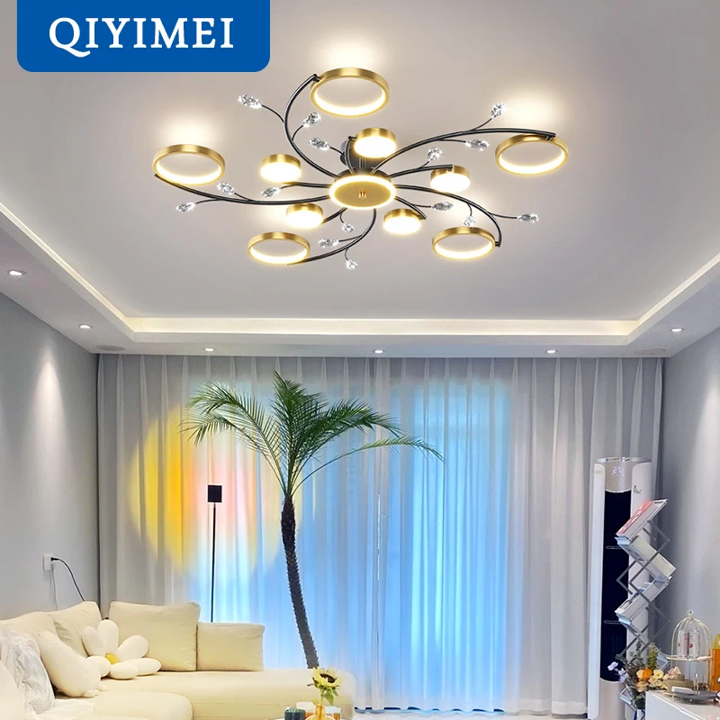 New Modern LED Chandeliers For Bedroom Living Hall Dining StudyRoom Lustre Indoor Lighting Chandelier Crystal Lamp droppshipping