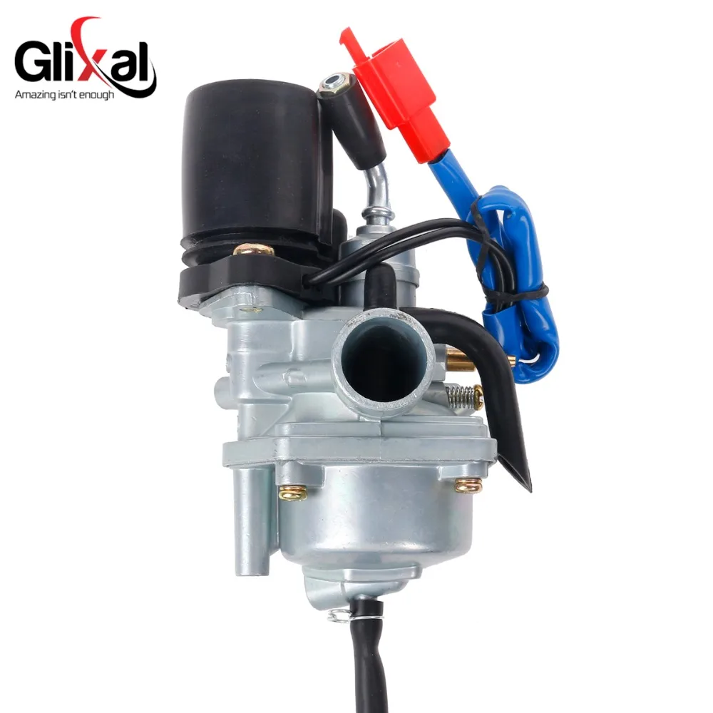 Glixal 1PE40QMB Jog 50cc 72cc 90cc 19mm Carburetor with Electric Choke for Minarelli 2 Stroke 1E40QMB Scooter Moped Carb PZ19J