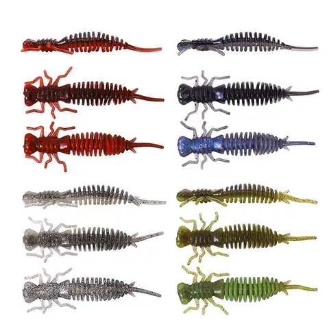 JYJ New Soft Bait Larva 55mm 75mm 100mm Soft Lure Worm Leurre Peche Jigging Lure Fishing Tackle Soft Lure For Fishing