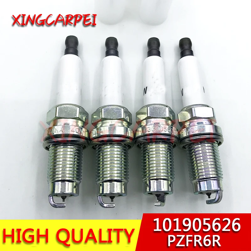 4pcs Iridium Power Spark Plug PZFR6R 101905626 For volkswagen PASSET Golf Bora Touran POLO For Audi A1A3 SKODA Octavia Superb