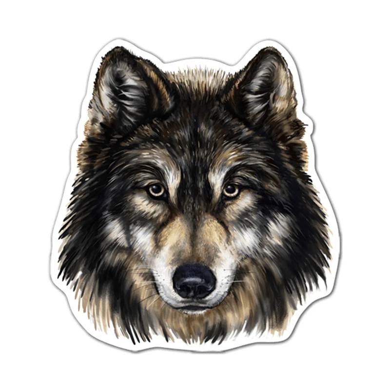 S41168# Various Sizes Self-adhesive Decal Wolf Head Car Sticker Waterproof Auto Decors on Bumper Rear Window