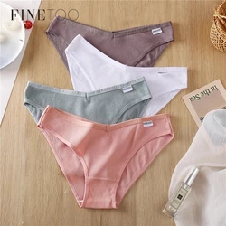 FINETOO V Waist Cotton Panties Women M-4XL Underpants Female Underwear Sexy Low-Rise Girl Briefs Comfort Panties Ladies Lingerie