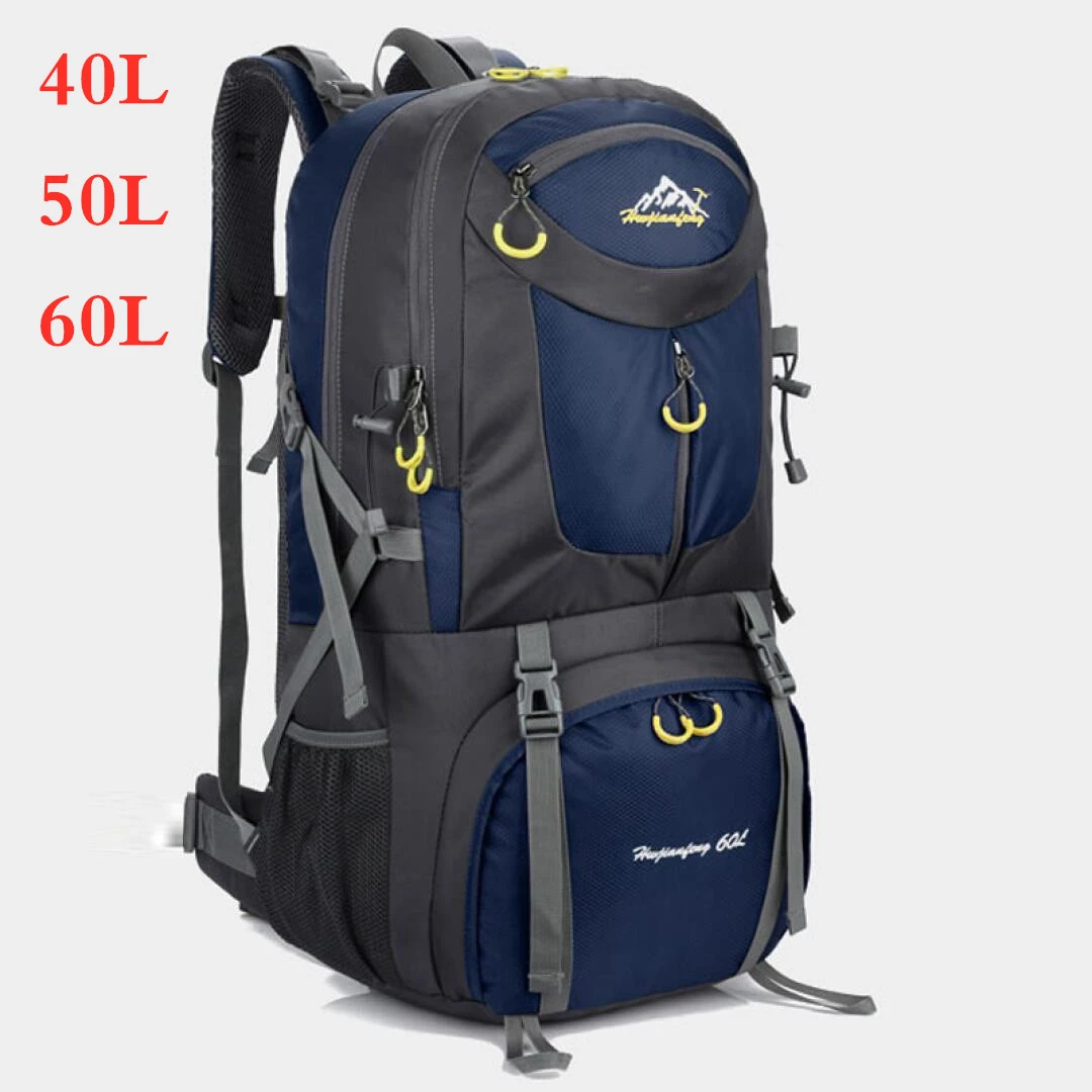 Outdoor Hiking Backpack 40L50L 60L Large Capacity Waterproof  Rucksack Men Women Camping Travel Riding Climbing Sports Bag
