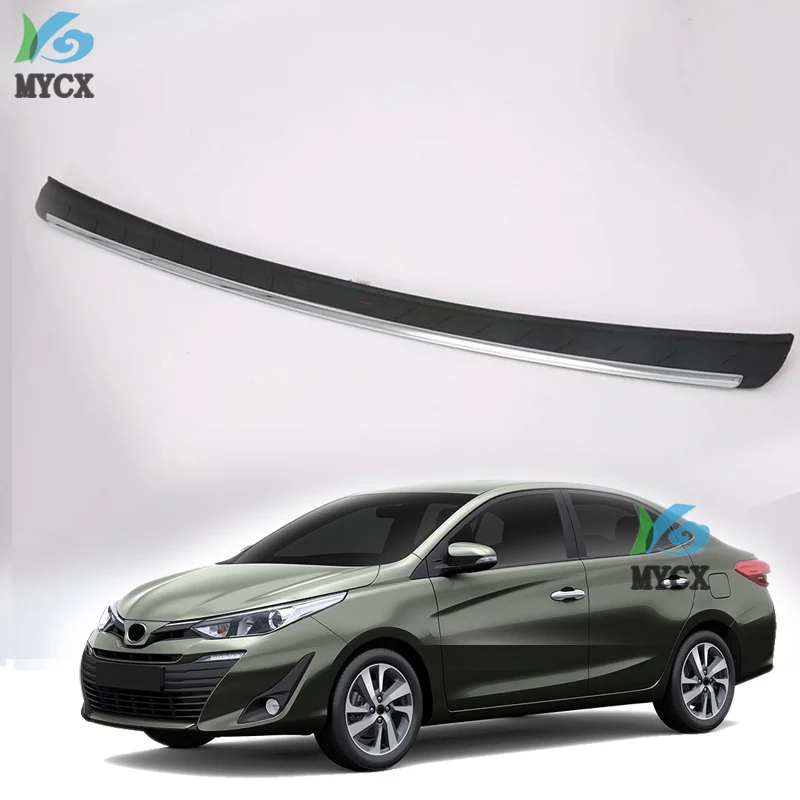 

For Toyota VIOS 2019 ABS REAR DECK BUMPER PROTECTOR STEP PANEL BOOT COVER SILL PLATE TRUNK TRIM GARNISH