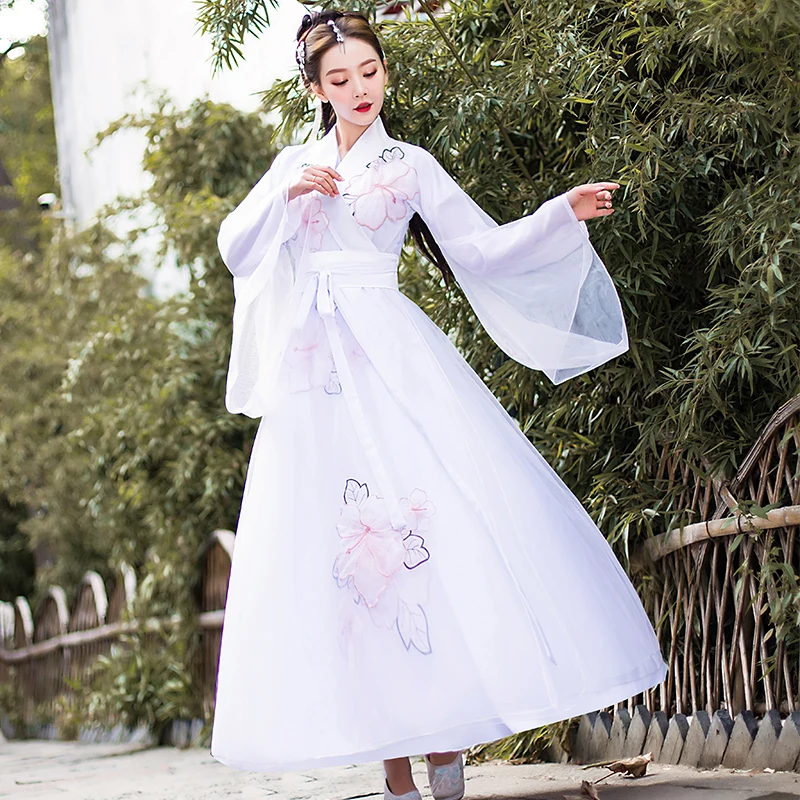 New Hanfu Dress Female Chinese Style Fairy Spirit Super Fairy Chinese Ancient Style Classical Dance Performance Clothing SL5105