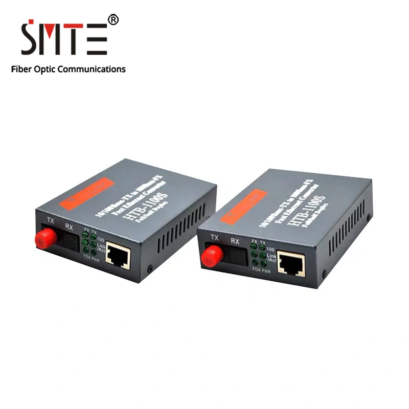 

1pair HTB-1100S-20KM-FC-A/B Single Fiber HTB-1100S-25KM-FC-A/B Double Fiber Optical Media Converter 10/100Mbps RJ45 Single-Mode