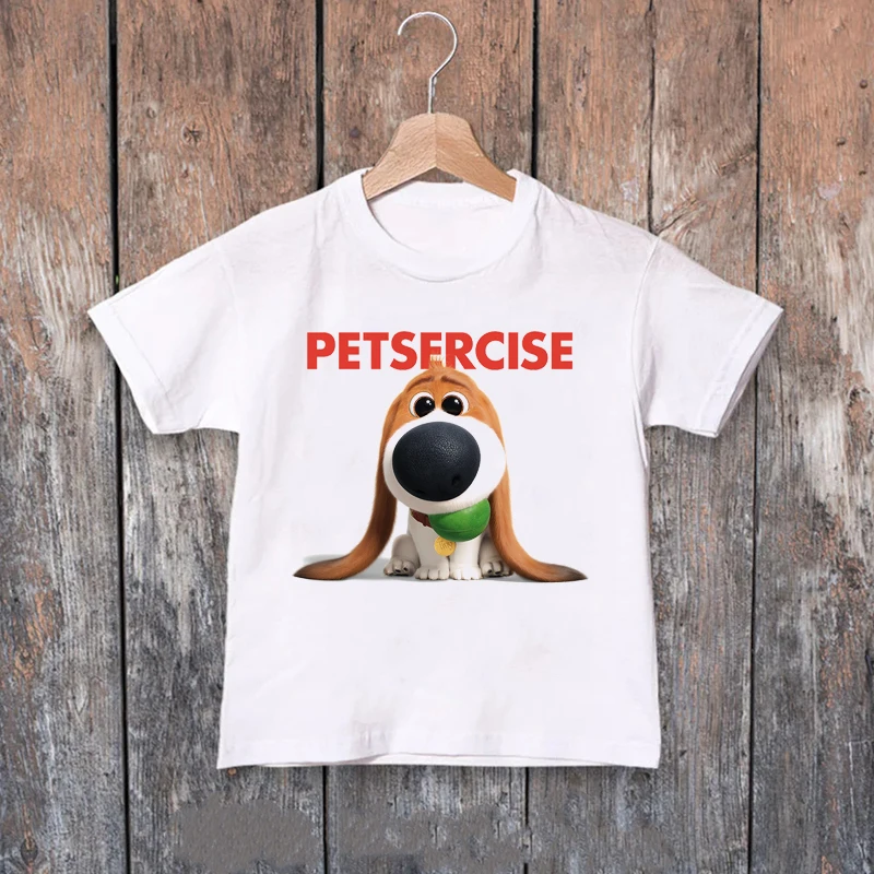 Cute children tshirt funny pet secret life cartoon print boys t-shirt fashion Harajuku girls t shirts summer boys /girl sclothes