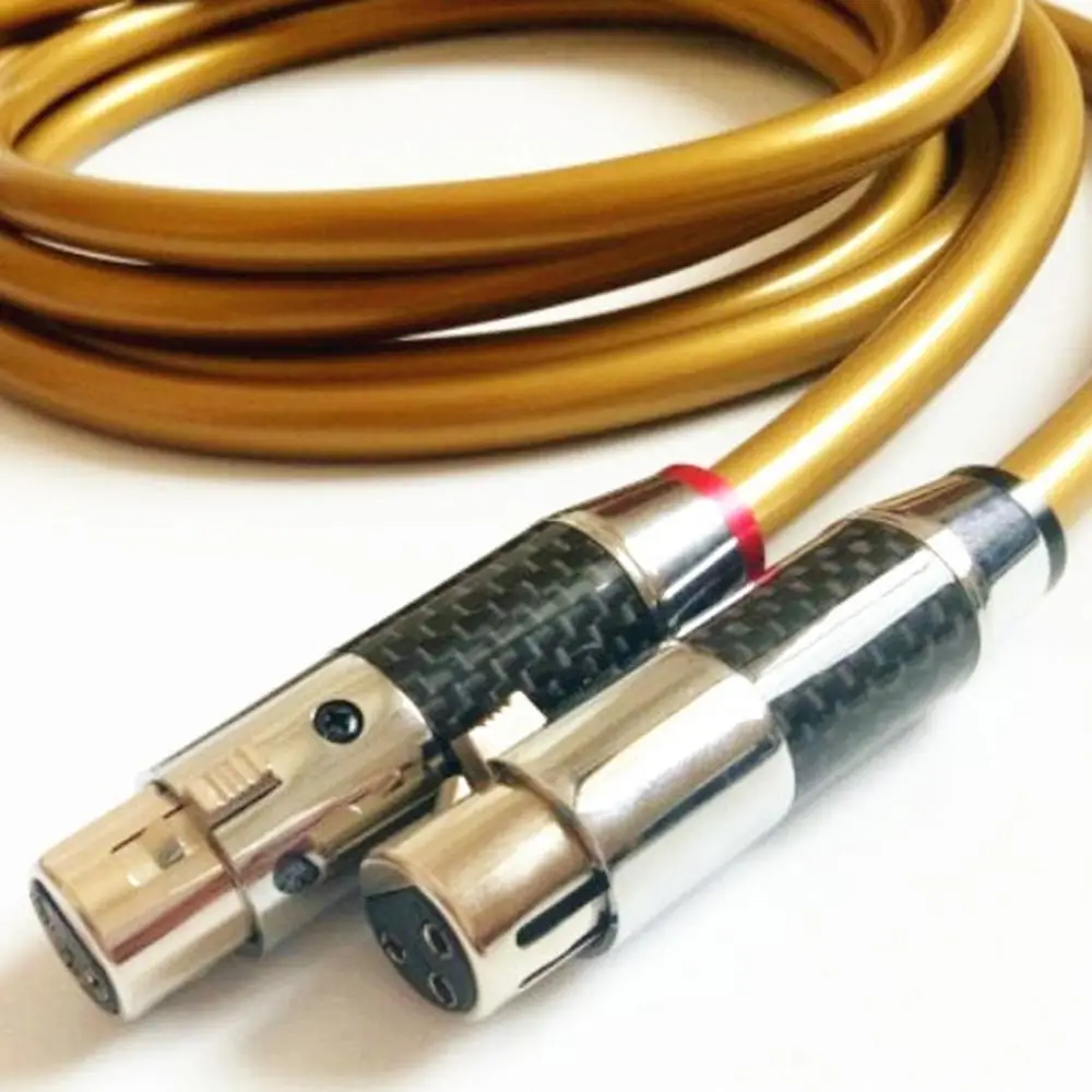 VDH Silver Plated Audio XLR Balanced Cable Speaker Carbon Fiber 3 Pin XLR Connectors Microphone XLR Cable