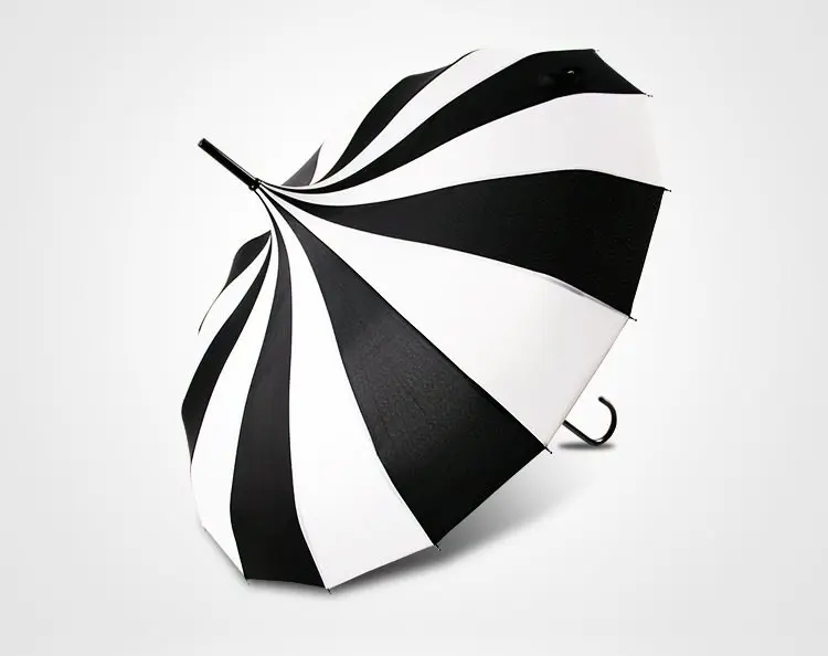 10PC Top Quality Creative Wedding Umbrella Sunny And Rainy Pagoda Umbrella Straight Rod with Color can be customized