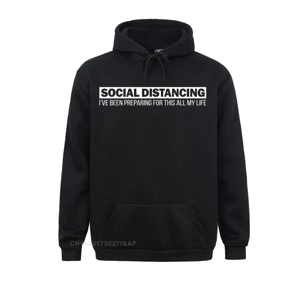 Social Distancing T Shirt Introvert Antisocial Quote Cute Hoodie For Men Camisa Hoodies Retro Camisas Hooded Pullover Print