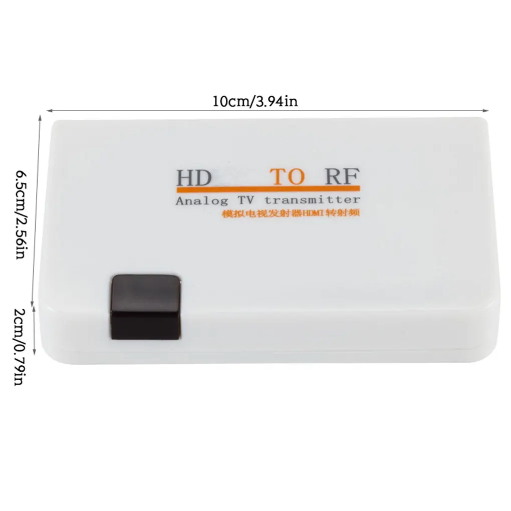 HDMI-Compatible to RF Coaxial Converter Box Adapter HD Digital Analog Signal Modulator for TV with Remote Control