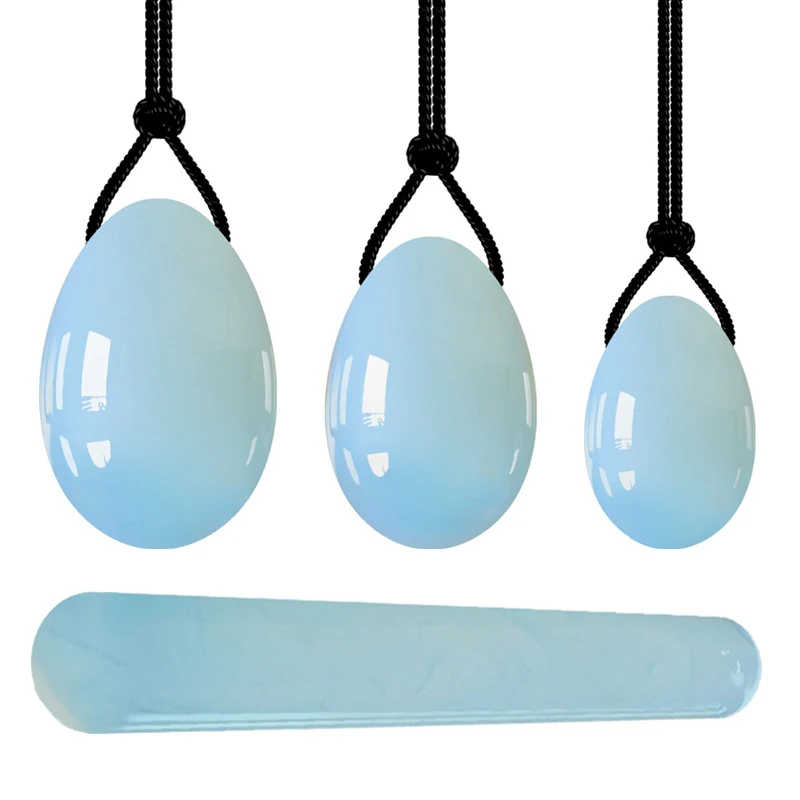 Opalite Yoni Egg Jade Vaginal Ball Set Natural Stone Egg Yoni Massage Wand Woman Kegel Exerciser Vaginal Muscle Tighten Exercise