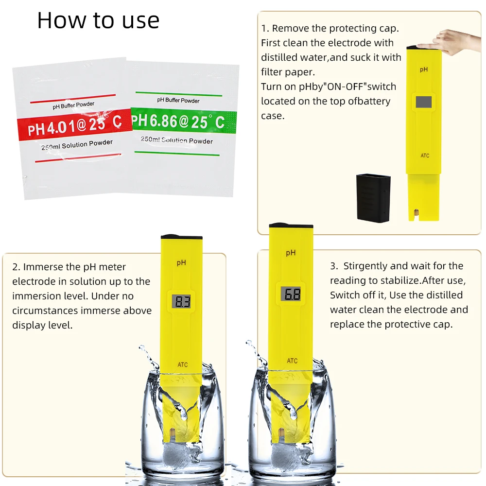 Digital Water Analysis PH Meter Tester Instruments 0.0-14.0pH for materiel Aquarium Akwarium Swim Pool Water Lab medidor de ph